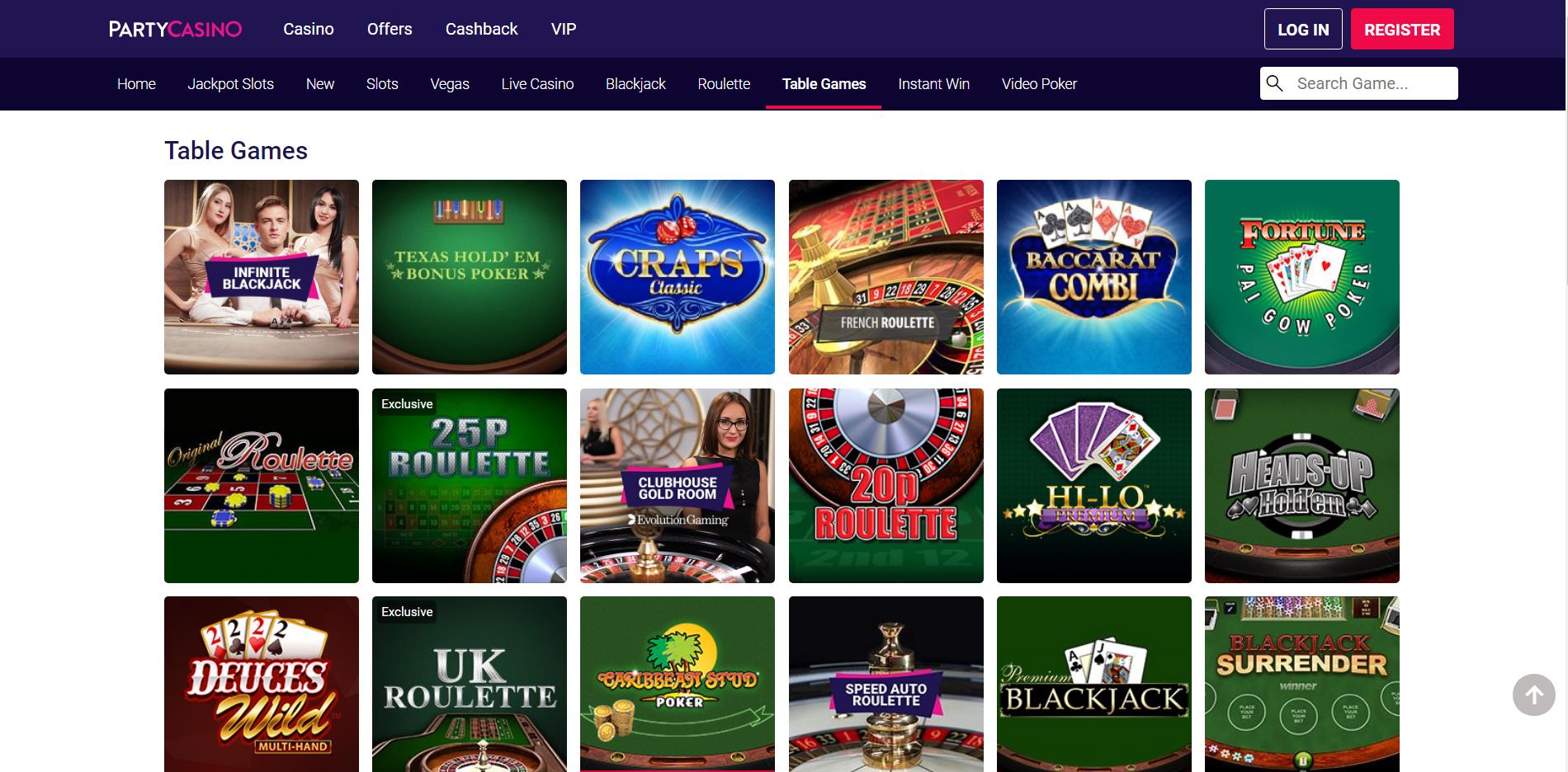 Party casino online app free